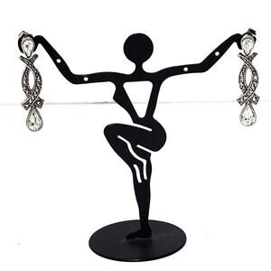 Vintage Avon Classic Romantic Marcasite Scrolled Stud Earrings